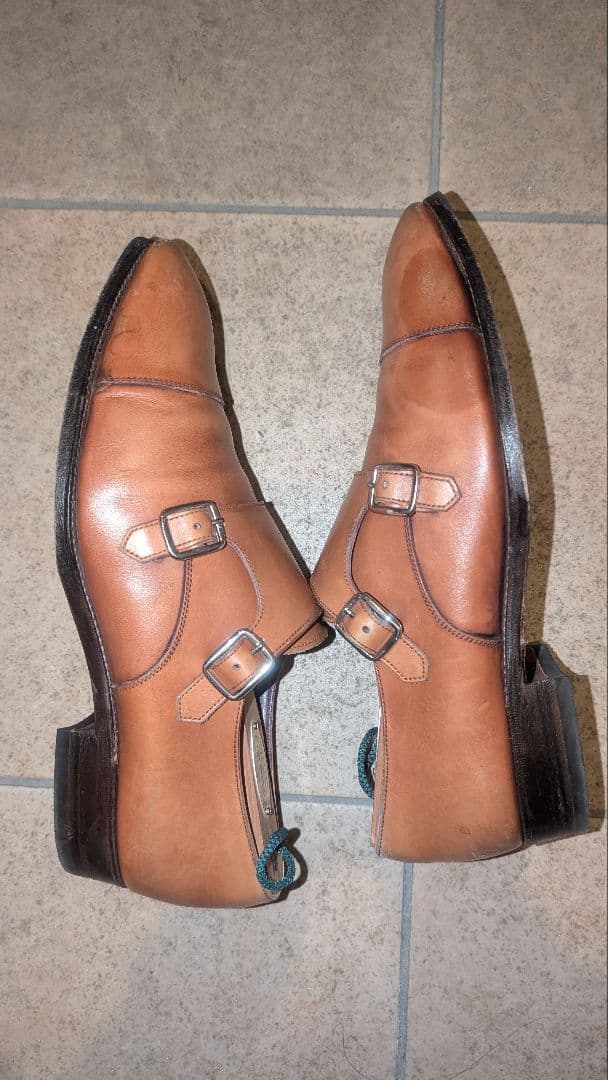 ​【シューツリー込】カルミナ ダブルモンク トレーディングポスト別注 ケア済