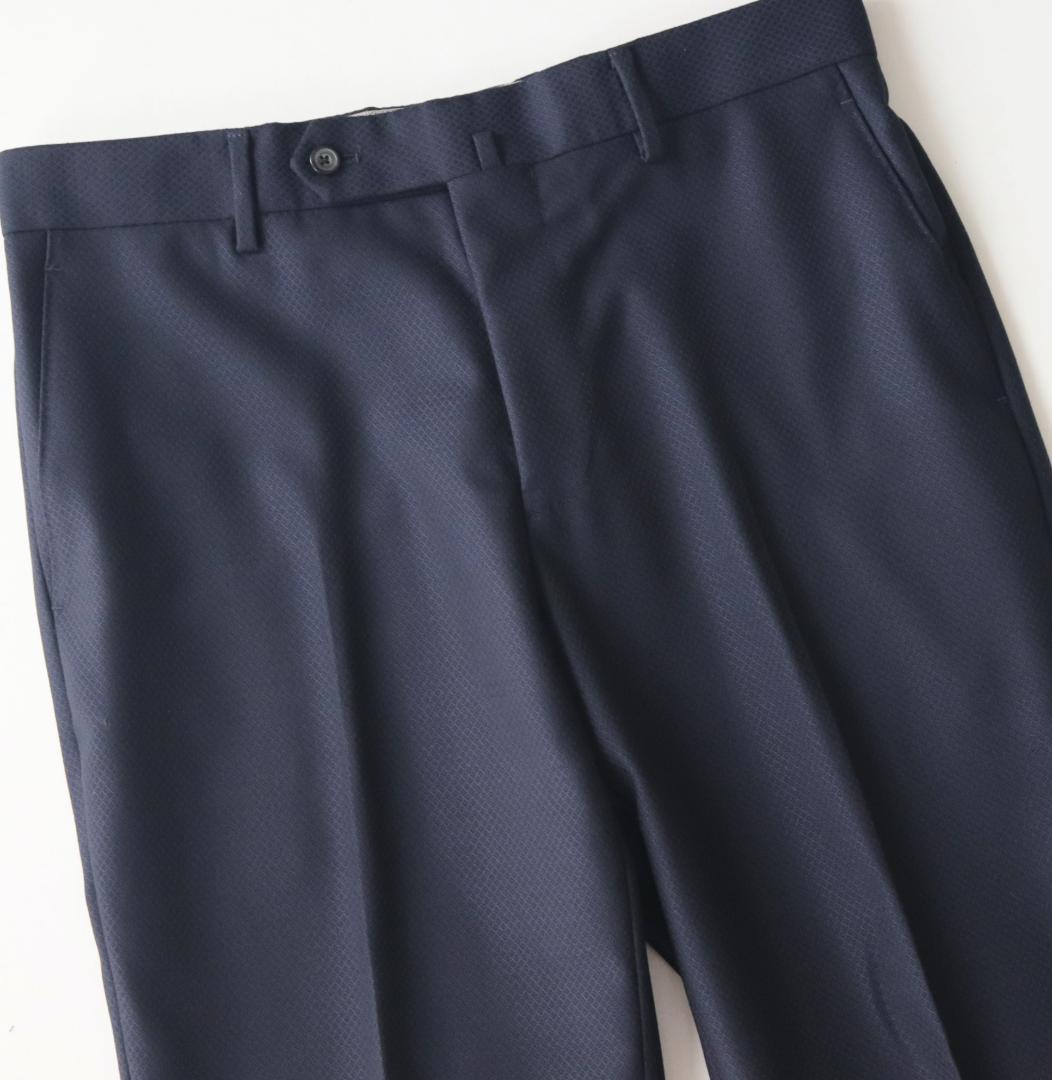 新品訳【GOTAIRIKU】秋冬 毛100％ 3ピーススーツ 紺 M(w80)