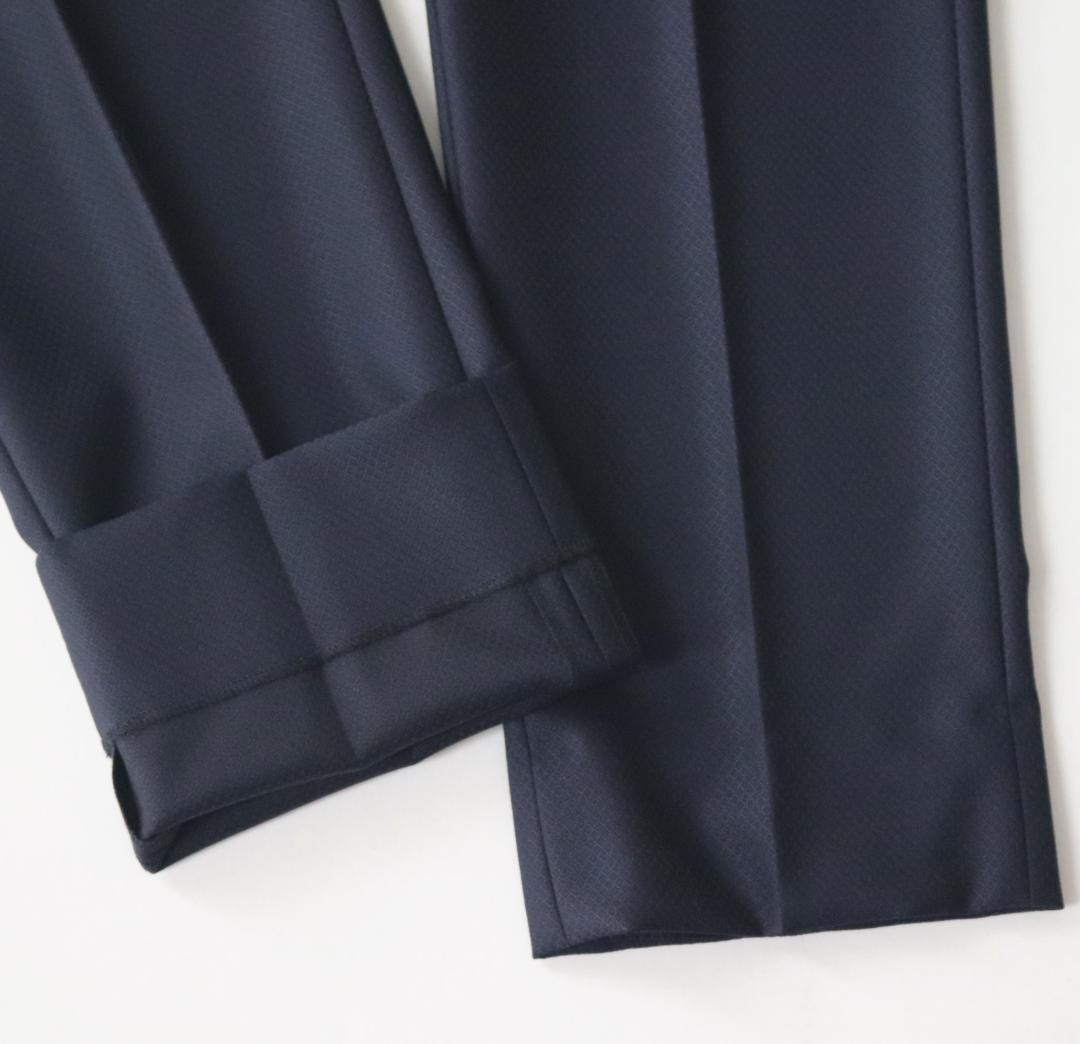 新品訳【GOTAIRIKU】秋冬 毛100％ 3ピーススーツ 紺 M(w80)