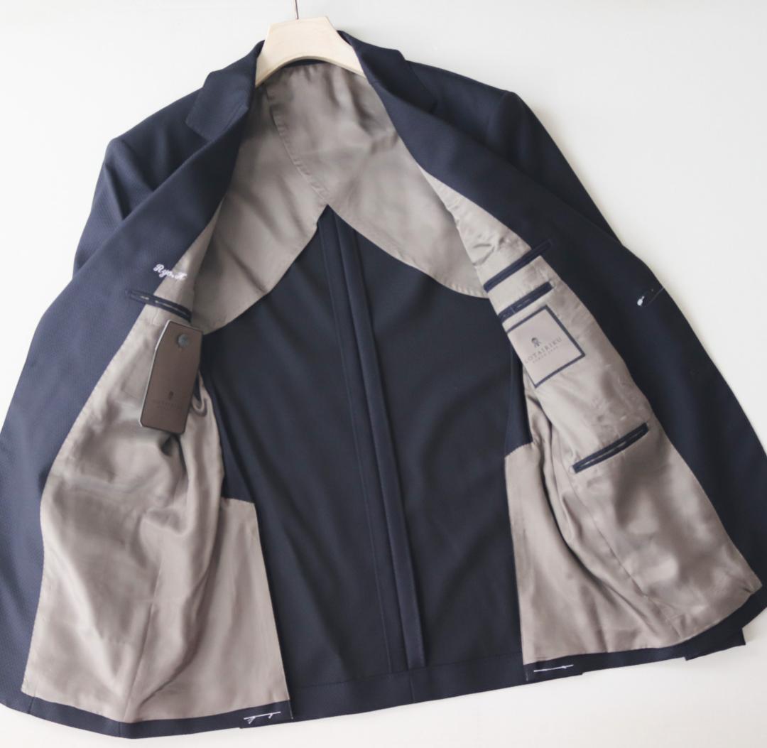 新品訳【GOTAIRIKU】秋冬 毛100％ 3ピーススーツ 紺 M(w80)