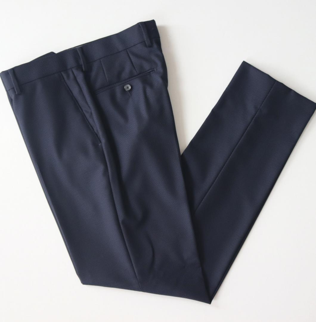 新品訳【GOTAIRIKU】秋冬 毛100％ 3ピーススーツ 紺 M(w80)