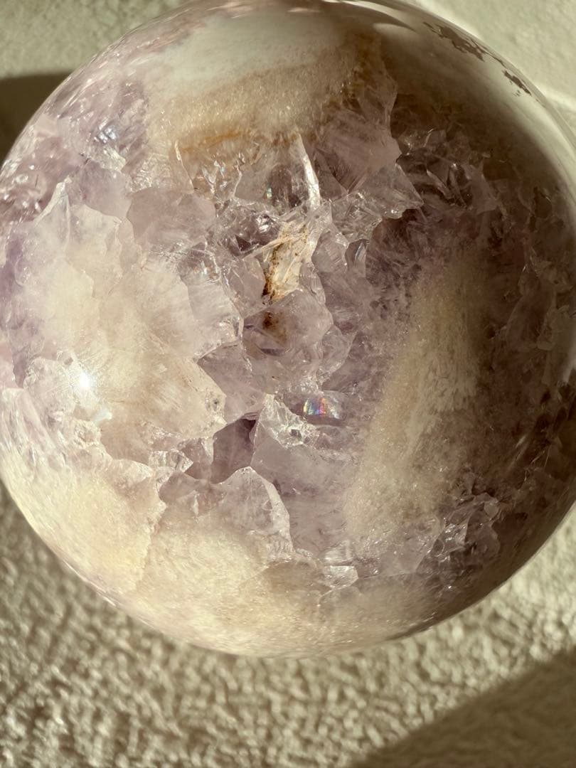 ピンクアメジスト　アメジスト　笑口　キラキラ　スフィア