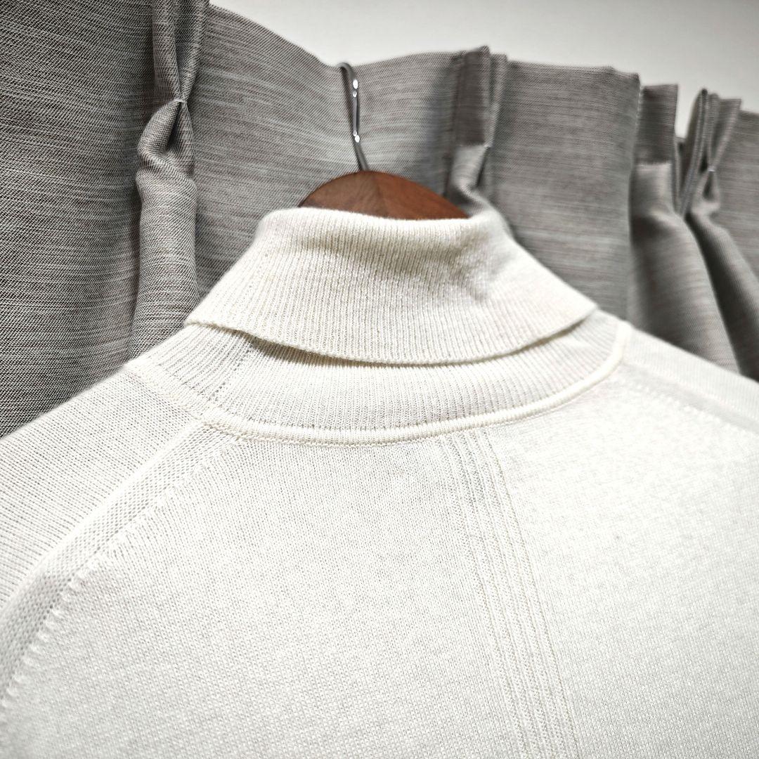 【通常：Theory】カシミア100% タートルネック「S/Ｍ：オフホワイト」