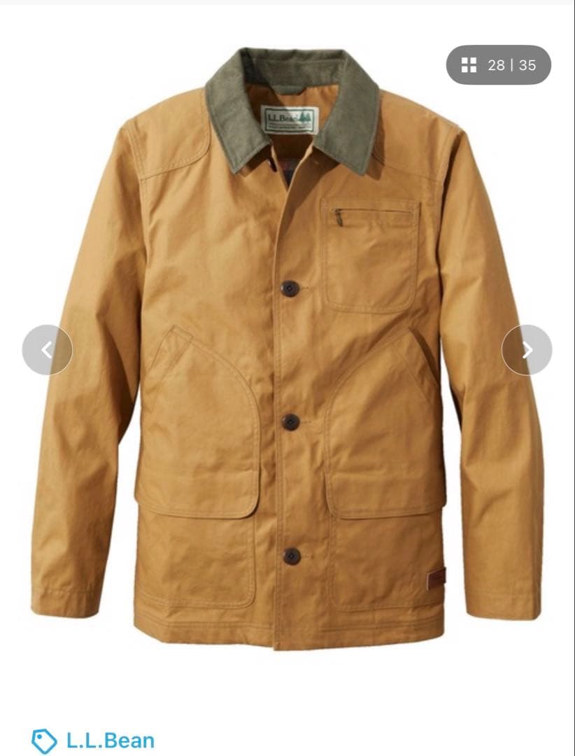 L.L.Bean 1924 フィールド・コート 米国フィット・レギュラー　M