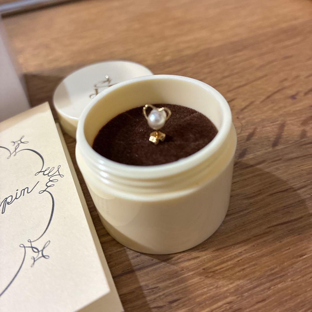 hirodelle et pépin ハート型パールピアス　片耳