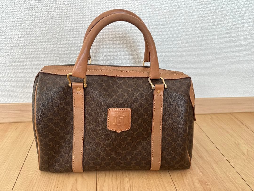 CELINEブラウンレザー ハンドバッグ