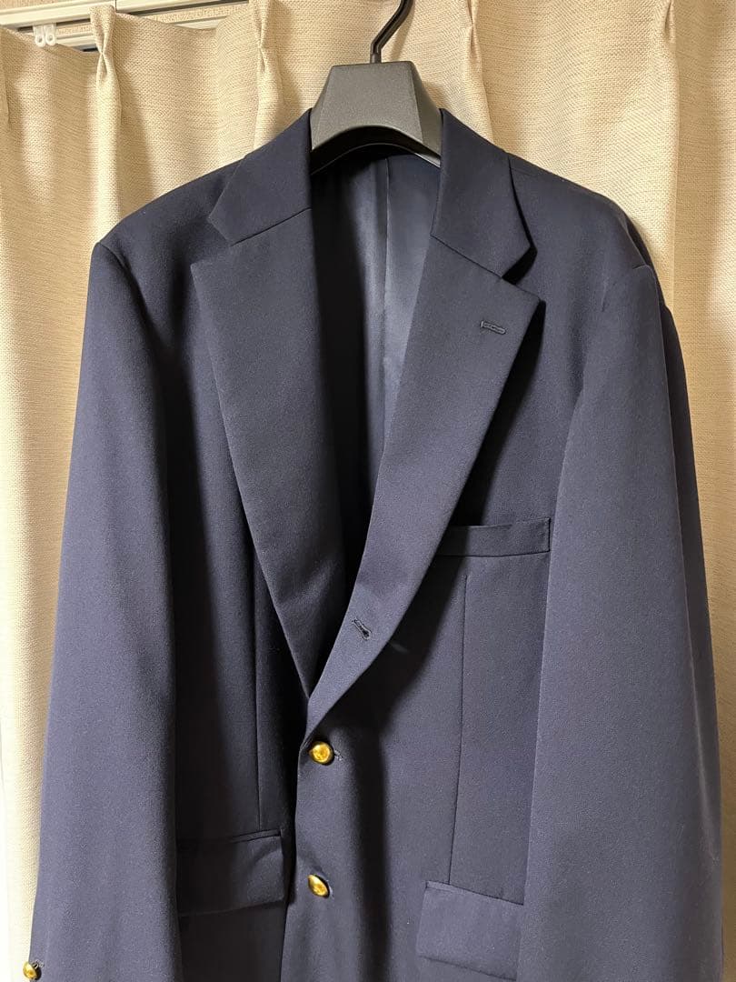 benine9 ビナイン　ウールツイル段返り3B BLAZER navy