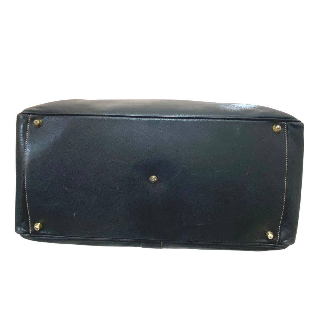 ダンヒル dunhill ボストン 2wayショルダバッグ 黒 レザー 大容量