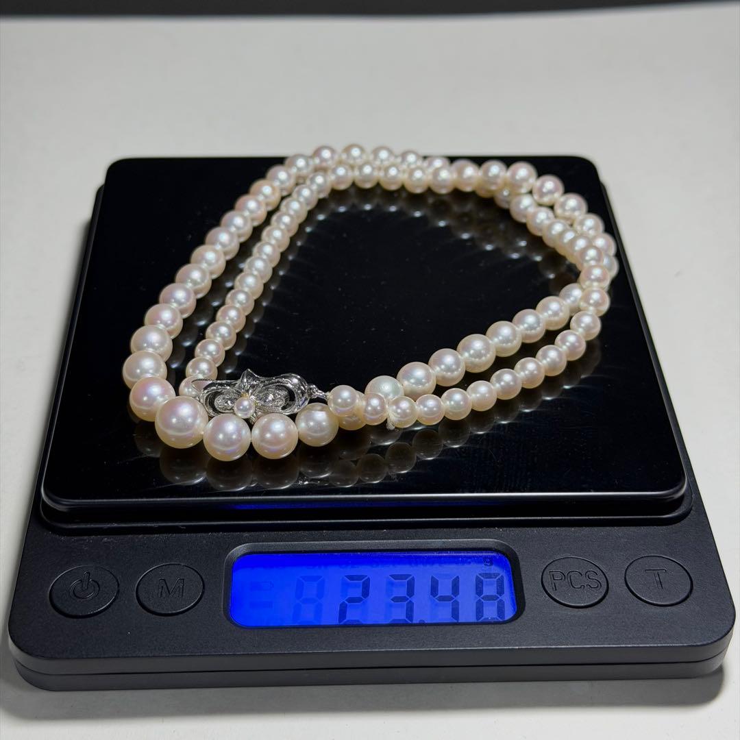 テリ良好★TASAKI 田崎真珠 アコヤ本真珠 グラデーションネックレス48cm