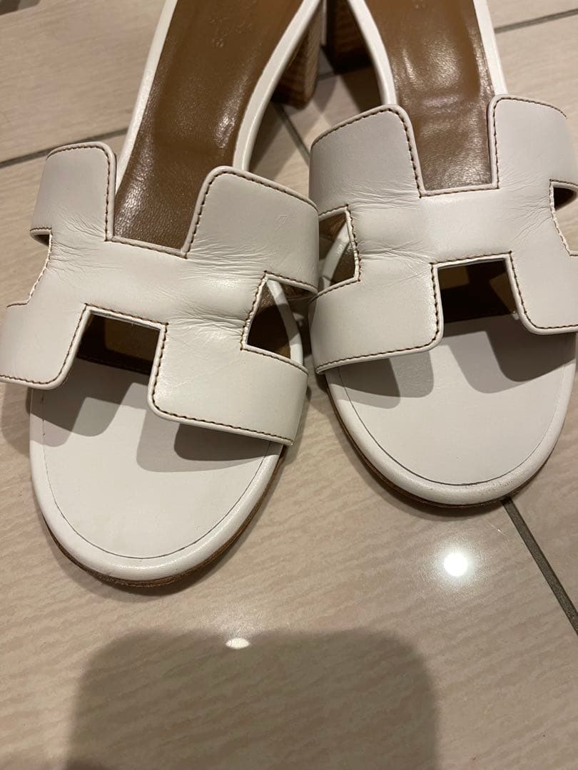 ご確約です！！HERMEエルメス　オアジス　ホワイト　サイズ38