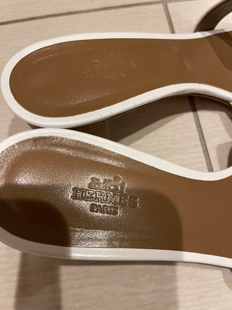 ご確約です！！HERMEエルメス　オアジス　ホワイト　サイズ38