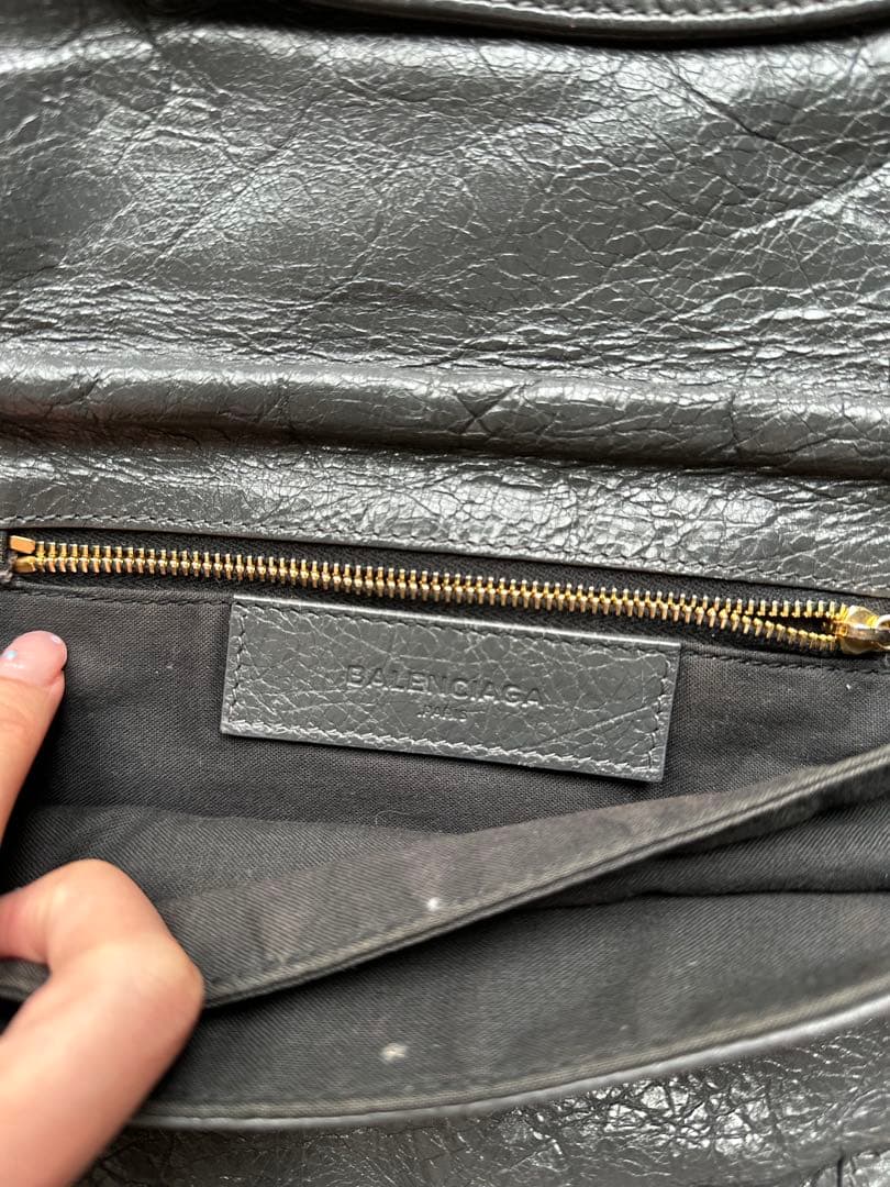 BALENCIAGA 2way クラッチバッグ　グレー