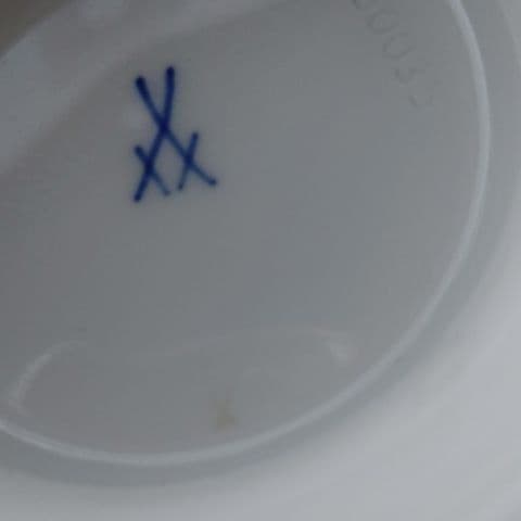 【専用】【未使用】Meissen ホワイトローズ／フラワーベース大 バラ柄金縁