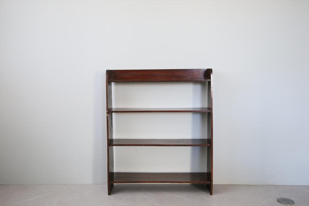 英国アンティーク木製ブックシェルフ/本棚/オープンラック/飾り棚(89-63