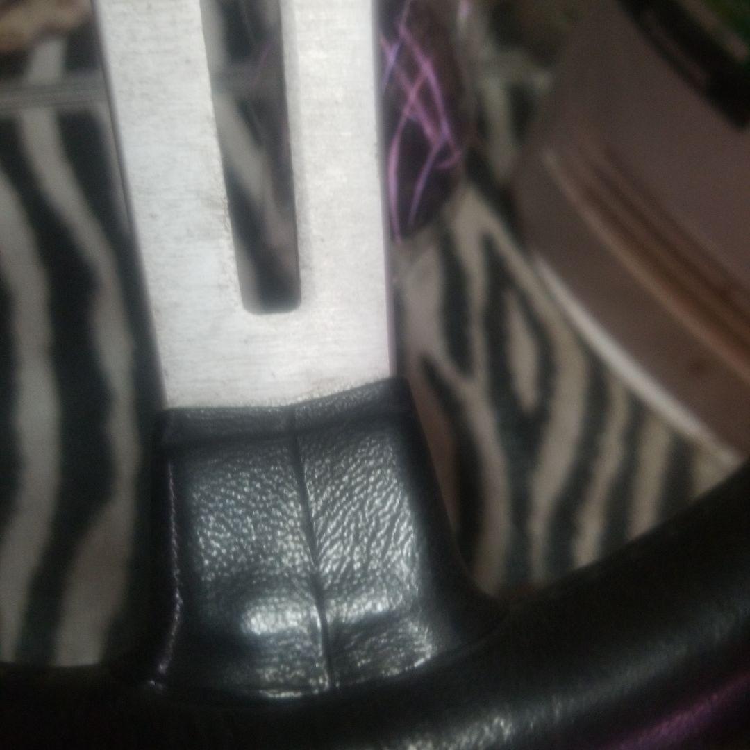 当時物 EVA antares ステアリングホイール 黒/シルバー