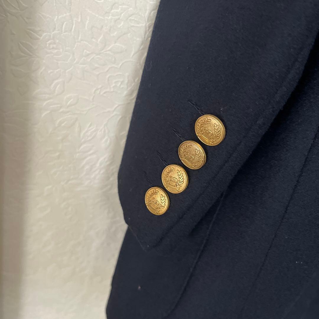 ChristianDior/クリスチャンディオール◆金ボタン/紺ブレ ジャケット
