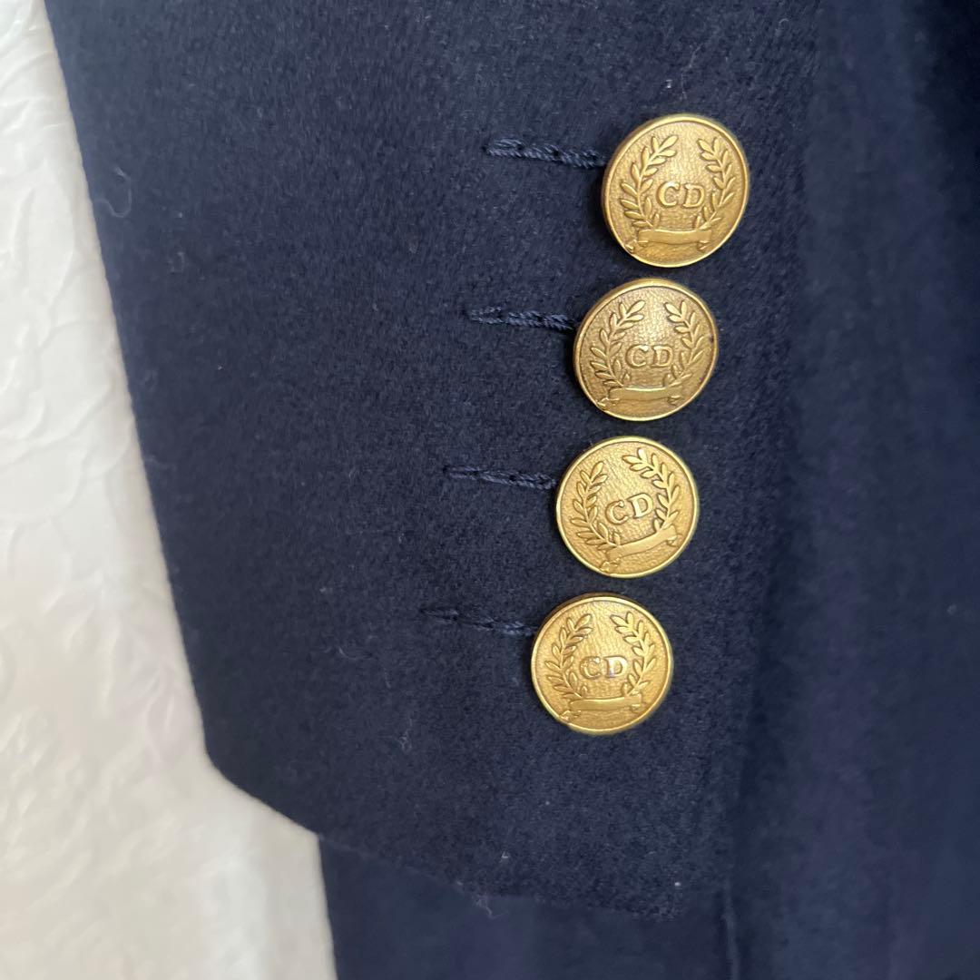 ChristianDior/クリスチャンディオール◆金ボタン/紺ブレ ジャケット