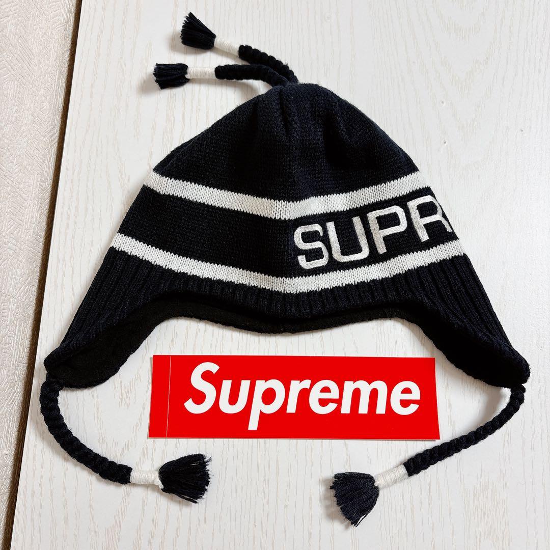 Supreme Earflap Beanie イヤーフラップ　ネイビー　紺