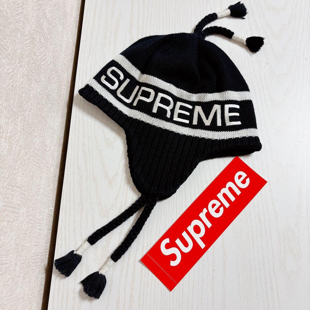 Supreme Earflap Beanie イヤーフラップ　ネイビー　紺