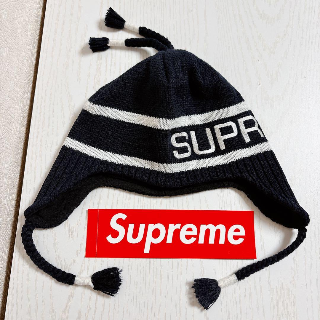 Supreme Earflap Beanie イヤーフラップ　ネイビー　紺