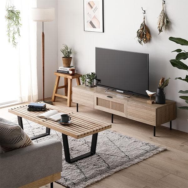 送料無料 テレビ台 150 ナチュラル テレビボード ワイド 脚付き 収納 保証