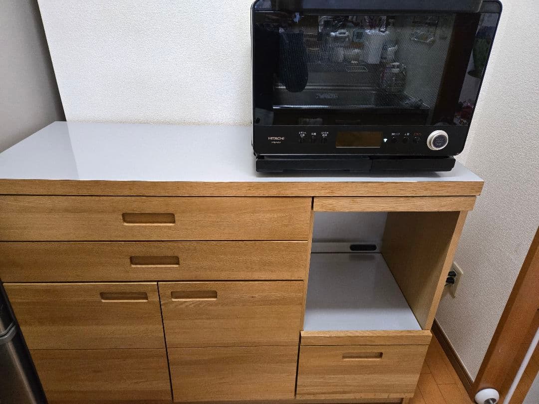 uniko　HUTTE　木製食器棚　カップボード　キッチンカウンター　明日まで