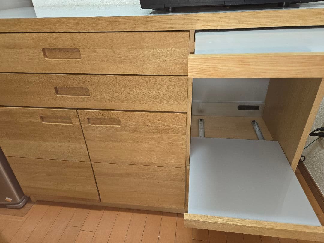 uniko　HUTTE　木製食器棚　カップボード　キッチンカウンター　明日まで