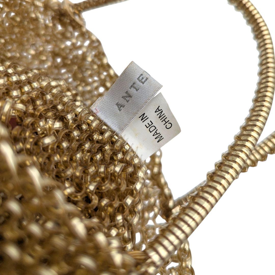 【美品】アンテプリマ ワイヤーバッグ トートバッグ 金 ゴールド スクエア ミニ