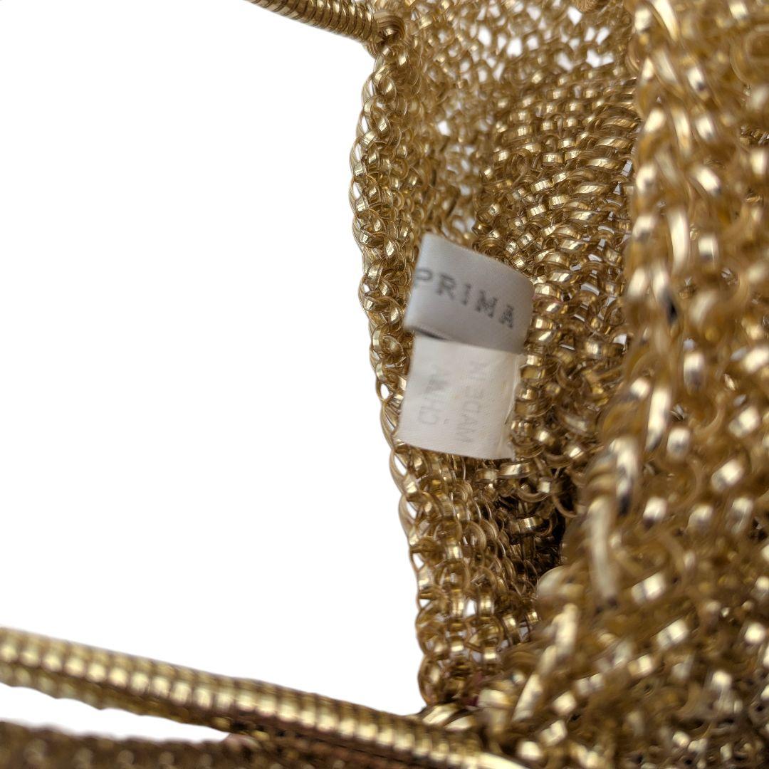 【美品】アンテプリマ ワイヤーバッグ トートバッグ 金 ゴールド スクエア ミニ