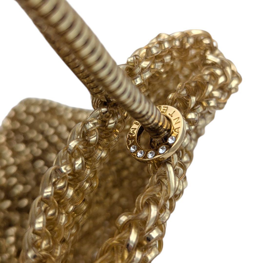 【美品】アンテプリマ ワイヤーバッグ トートバッグ 金 ゴールド スクエア ミニ