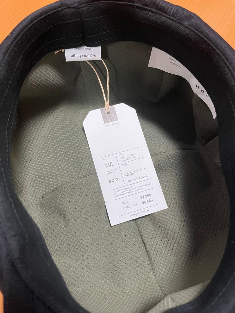 帽子 530TC TWILL CASQUETTE / BLACK