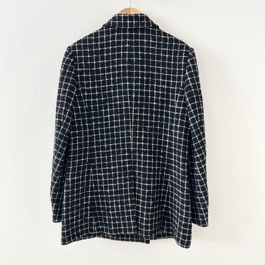 美品✨EPOCA クロスチェック ダブルブレストジャケット ブラック　40
