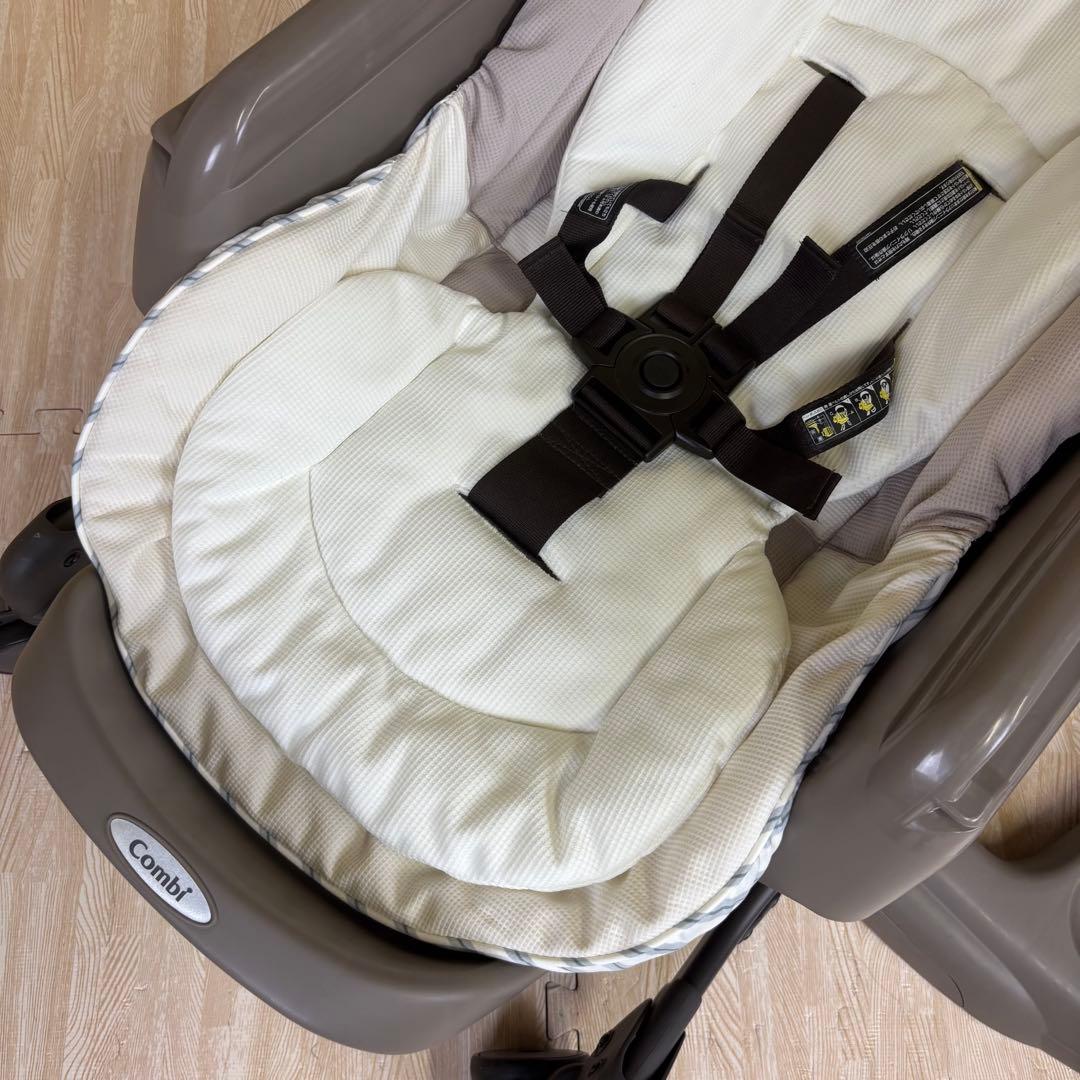 極上クリーニング済　☆綺麗☆　コンビ　ハイローベッド＆チェア　ネムリラ　グレー