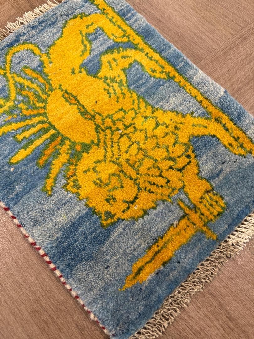 ギャッベ 44x56cm ペルシャ絨毯 手織り ギャベ 玄関マットラグ 絨毯