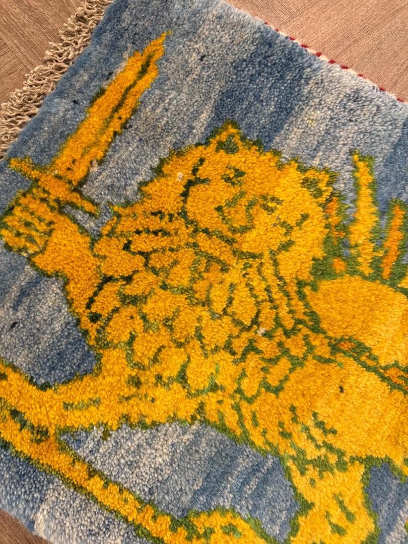 ギャッベ 44x56cm ペルシャ絨毯 手織り ギャベ 玄関マットラグ 絨毯