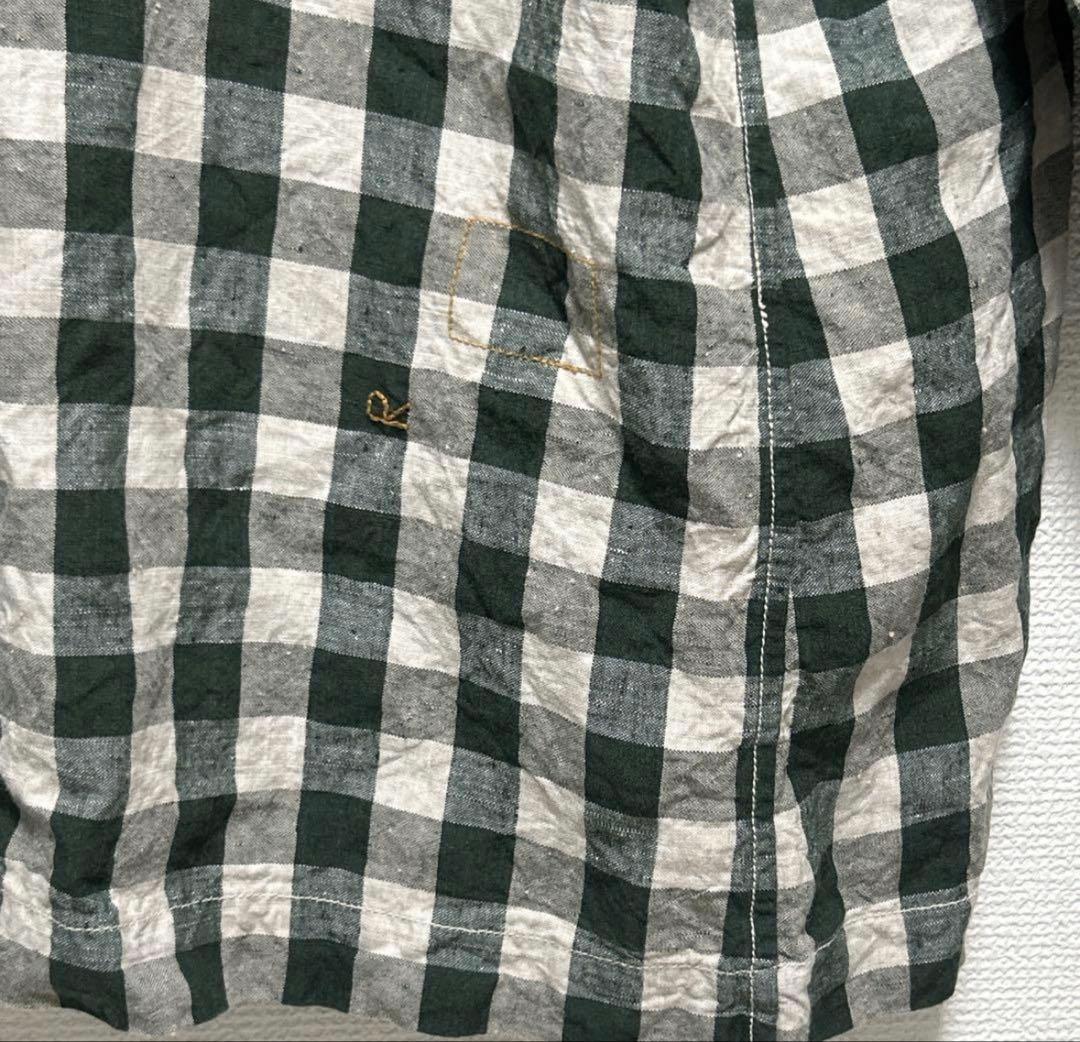 【週末限定価格】 45R リネン、ギンガムの908 8ノットオール、グリーン