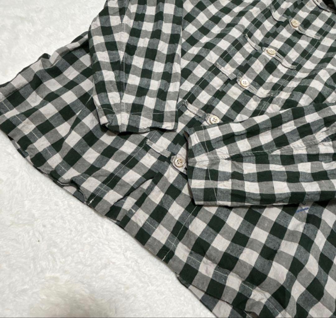 【週末限定価格】 45R リネン、ギンガムの908 8ノットオール、グリーン