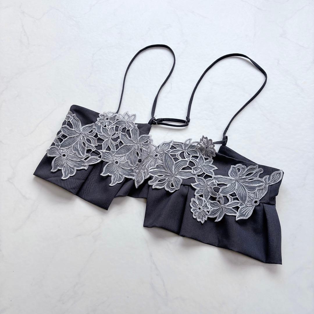 【ANDRESD】大人気完売　ピンストライプテーラードビスチェドレス　セレモニー