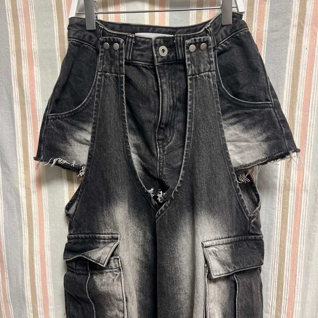 SPIRALGIRLスパイラルガール　2WAYカーゴオーバーダイデニム