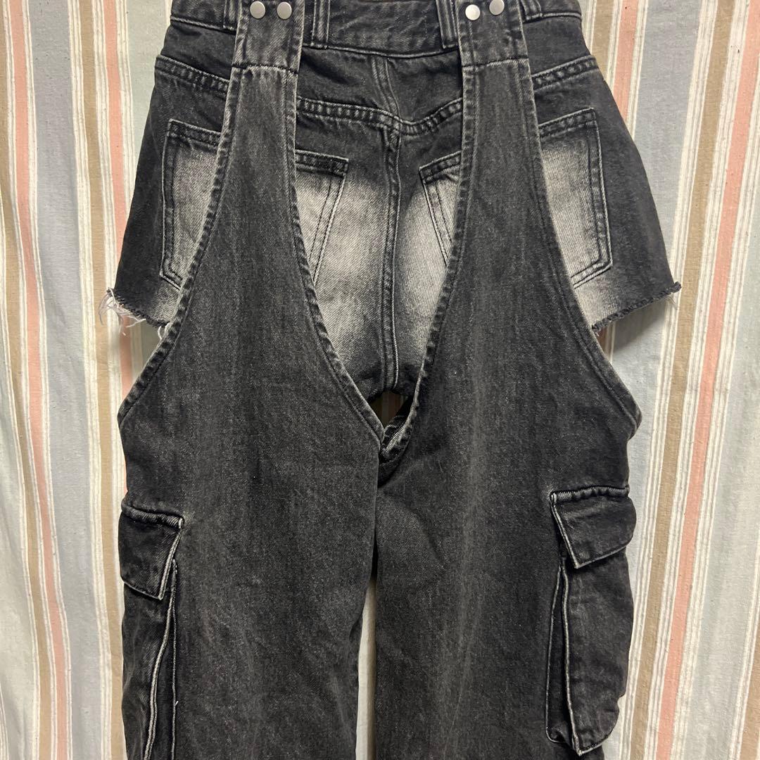 SPIRALGIRLスパイラルガール　2WAYカーゴオーバーダイデニム