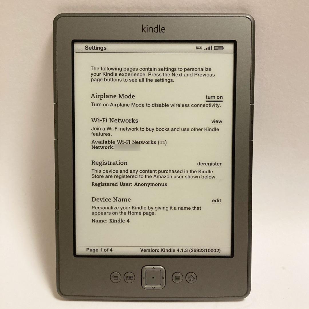 kindle 4th Edition（kindle 4）本体　※洋書専用