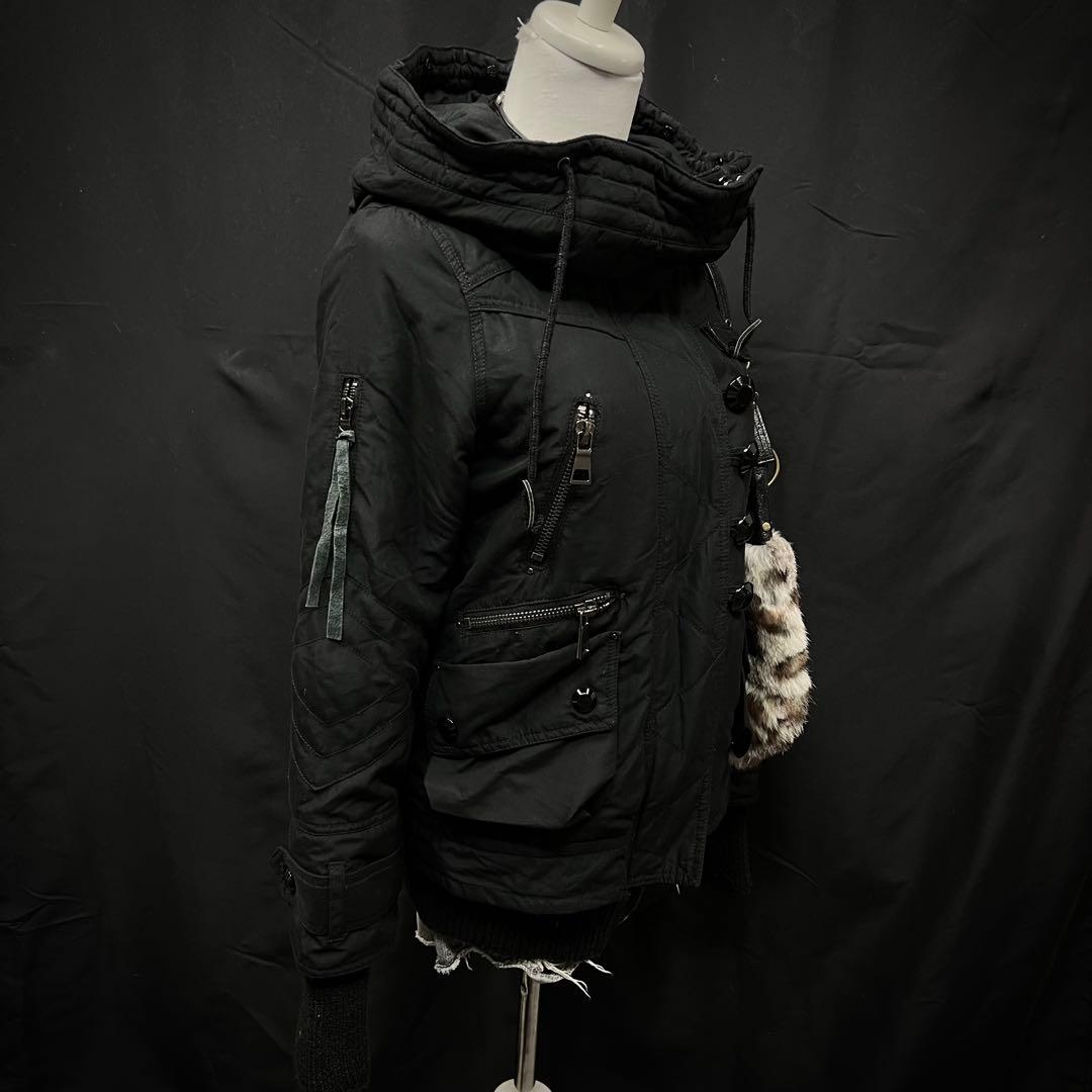 平成ギャル　y2k グランジ　ダークコア　ギミック　モッズコート　チャック　レア