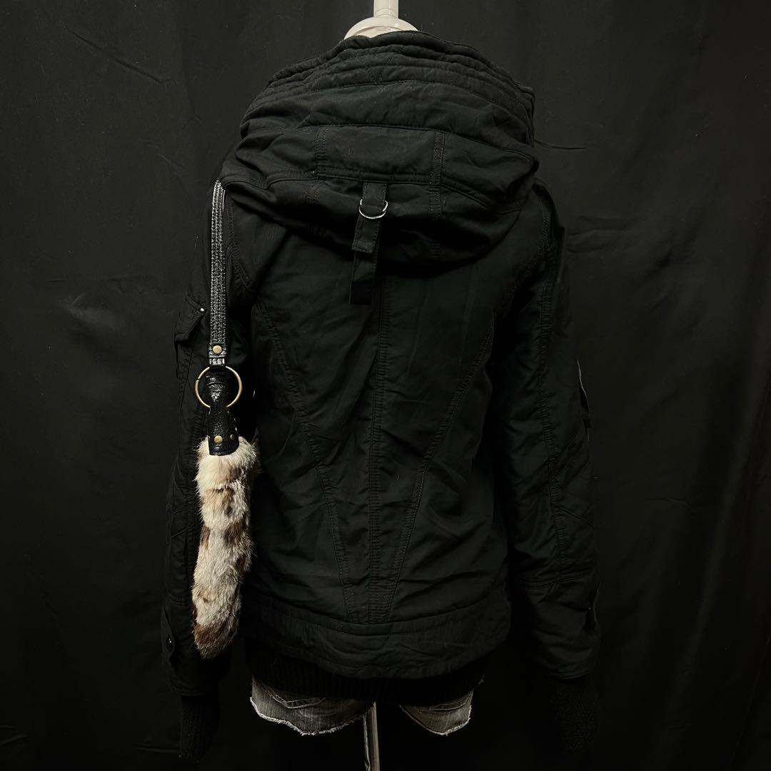 平成ギャル　y2k グランジ　ダークコア　ギミック　モッズコート　チャック　レア