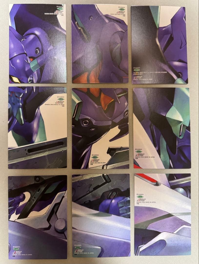 エヴァンゲリオン 第四集カードダス マスターズ 綾波レイ パズルカードPP1〜9