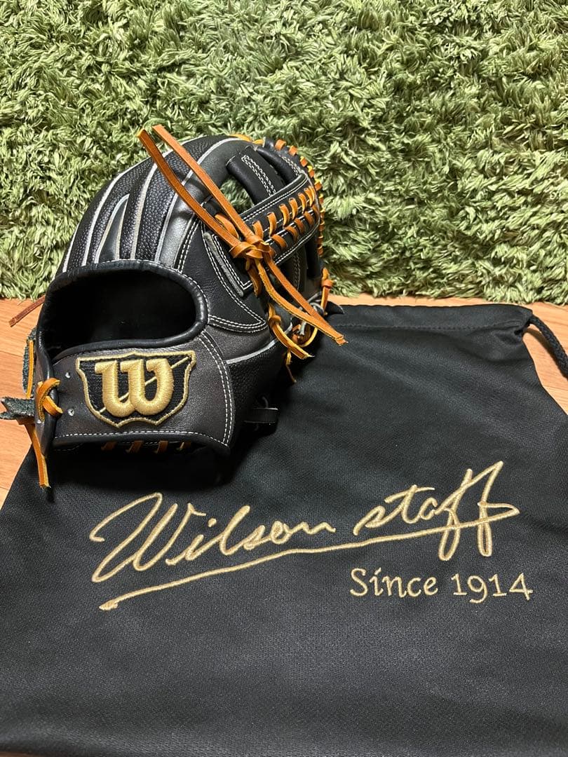 ウィルソンスタッフ デュアル 軟式内野手用外崎モデル ブラックSS×メタリック