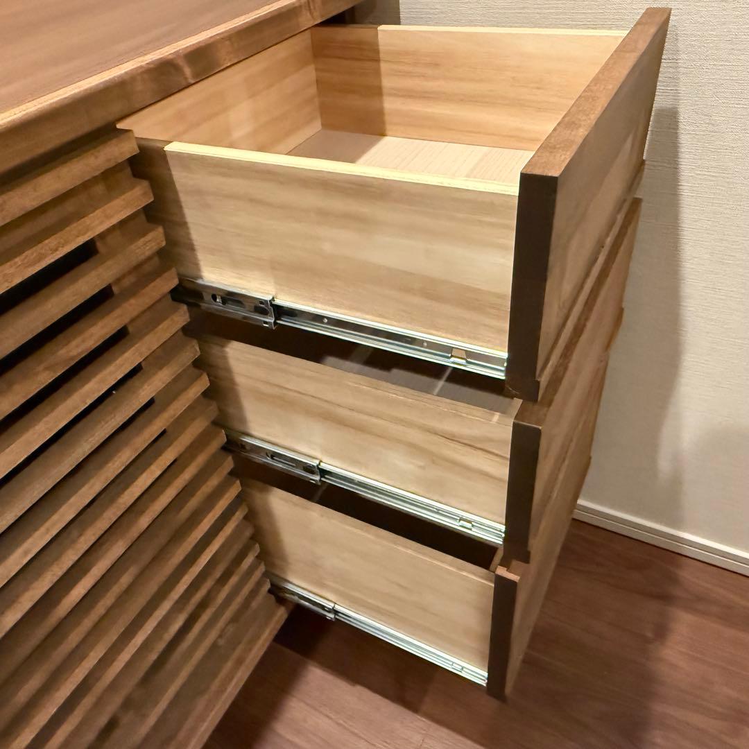 テレビ台　ハイタイプ　キャビネット　オーク