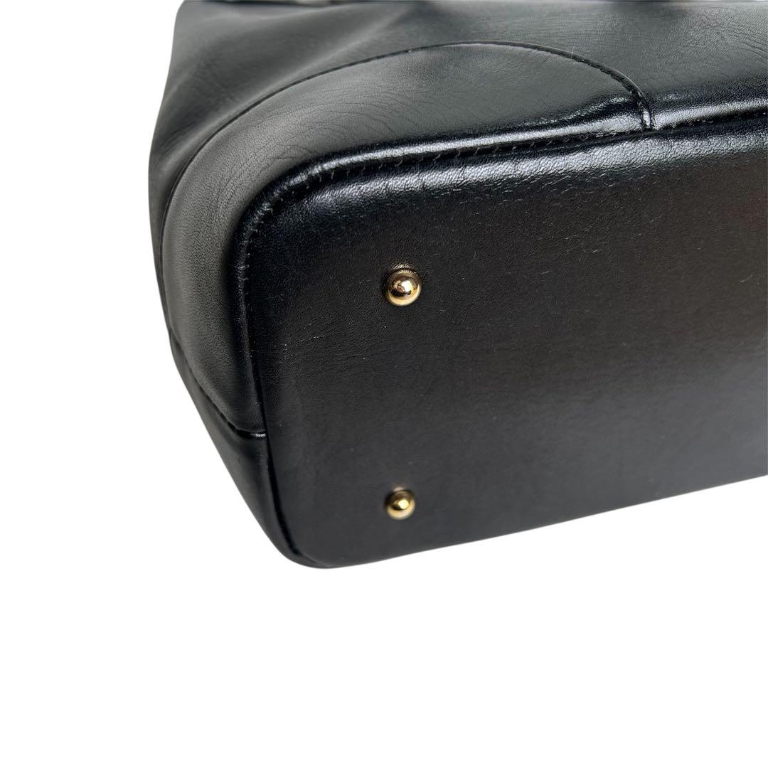 HAMANO 濱野皮革工芸　ハマノ　レザー　バッグ　ブラック　黒　カデナ　A4