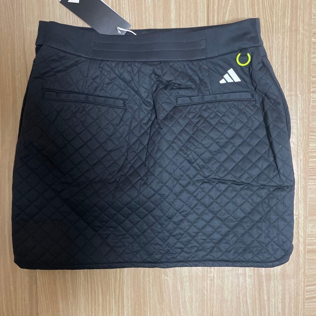 1セット限★新品アディダスセットアップ　チェックセーターS＋中綿入暖かスカートM