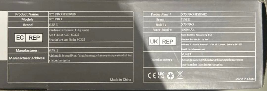 YUNZII X75 PRO 82キーワイヤレス ホットスワップ対応 英語配列