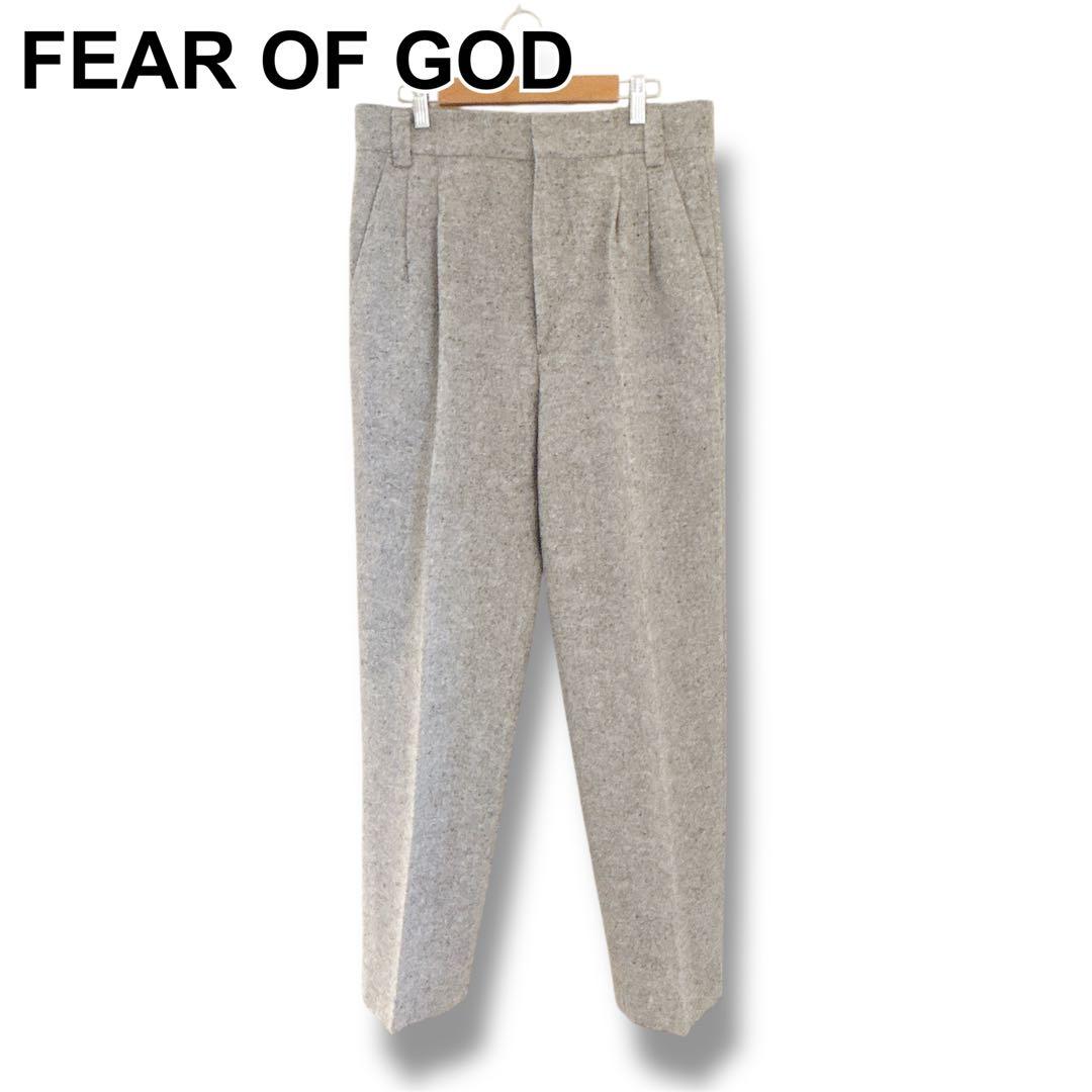 美品 FEAR OF GOD ダブルプリーツ テーパードトラウザー スラックス